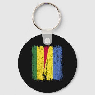 Bolivia Ukraine Half Flag Bolivian Ukrainian Herit Keychain