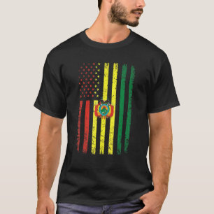 Bolivia Usa Flag 4th Of July American Bolivian Fla T-Shirt