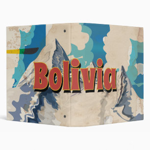 Bolivia Vintage Travel Poster Binder