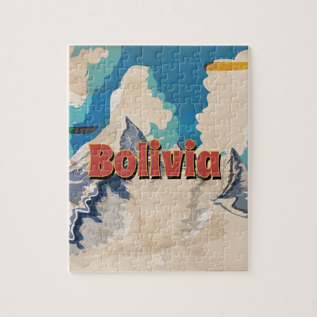 Bolivia Vintage Travel Poster Jigsaw Puzzle (Vertical)