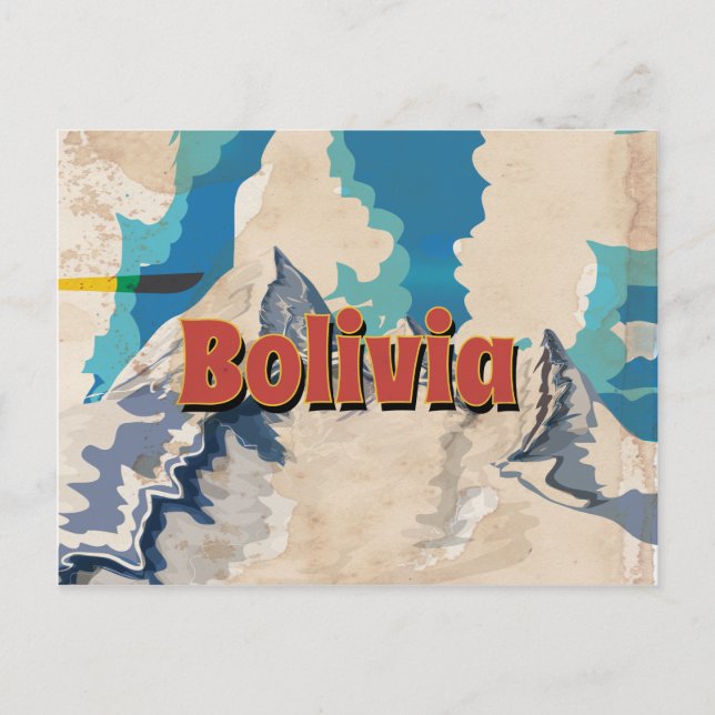 Bolivia Vintage Travel Poster Postcard (Front)