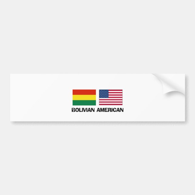 Bolivian American Bumper Sticker (Front)