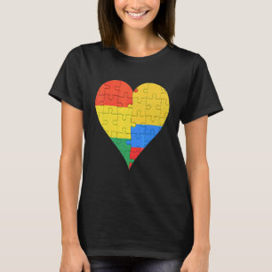 Bolivian Colombian Flag Heart T-Shirt