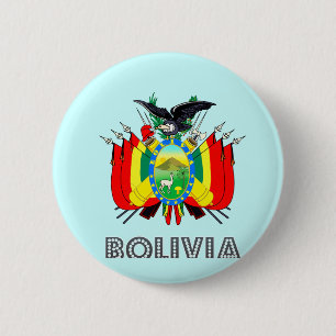 Bolivian Emblem 2 Inch Round Button
