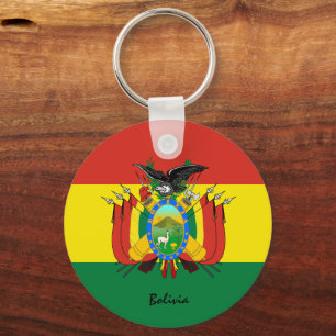 Bolivian Flag & Bolivia holiday, patriots / sports Keychain