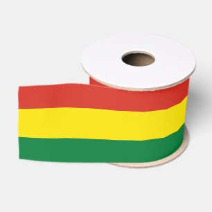 Bolivian Flag & Bolivia travel, holiday/sports Grosgrain Ribbon