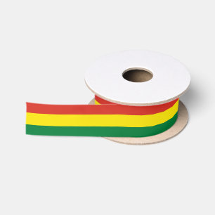 Bolivian Flag ribbon, patriotic Bolivia Satin Ribbon