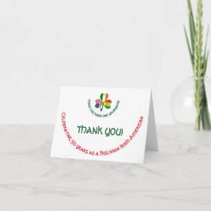 Bolivian Irish American Shamrock Thank You Card