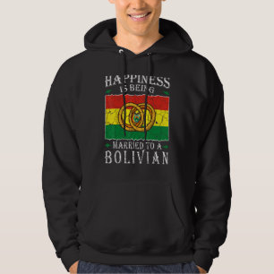 Bolivian Marriage Bolivian Married Flag Wedded Cul Hoodie
