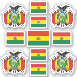 Bolivian state symbols / coat of arms and flag