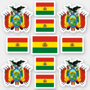 Bolivian state symbols / coat of arms and flag