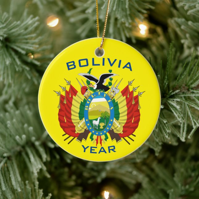 Bolivie Souvenir Noël en céramique ornement (Arbre)