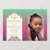 Bollywood Arabian Nights Invitation Card Anniversa