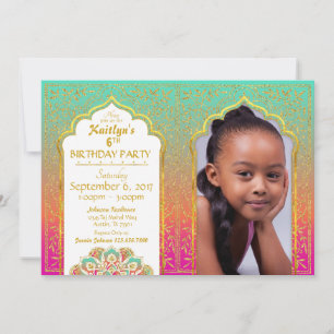 Bollywood Arabian Nights Invitation Card Anniversa