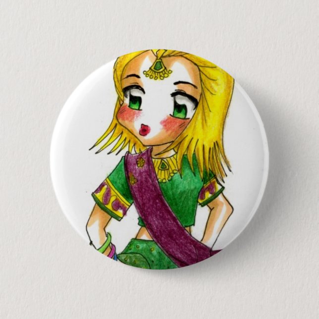 Bollywood - Gema 2 Inch Round Button (Front)