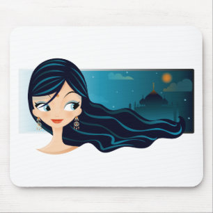 Bollywood Girl Mouse Pad