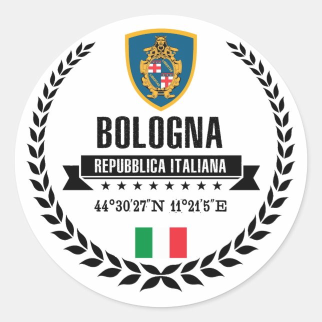 Bologna Classic Round Sticker (Front)