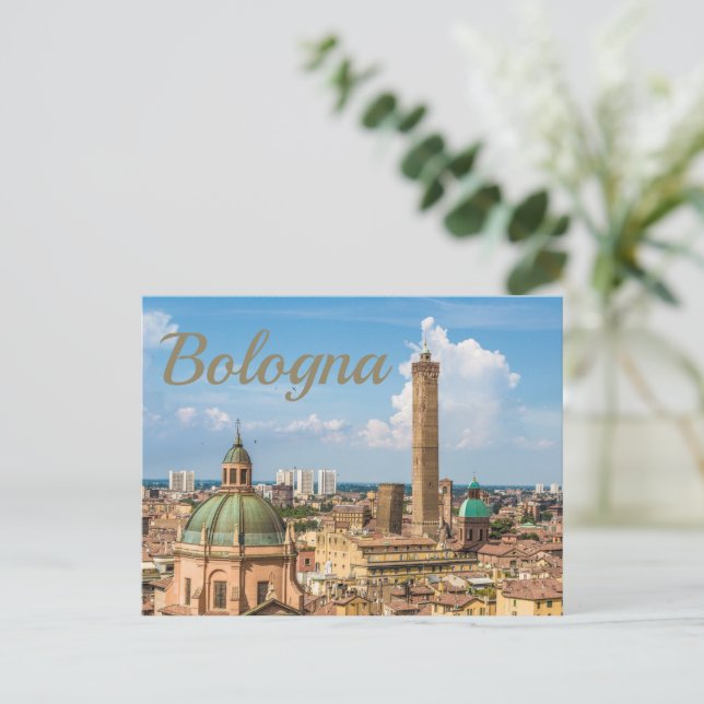 Bologna Emilia-Romagna Italy Panorama Souvenir Holiday Postcard (Standing Front)