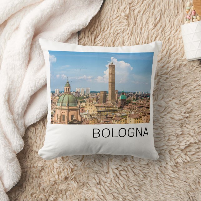 Bologna Emilia-Romagna Italy Panorama Souvenir Throw Pillow (Blanket)