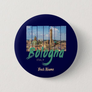 Bologna Emilia-Romagna Italy vintage souvenir 2 Inch Round Button