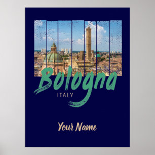 Bologna Emilia-Romagna Italy vintage souvenir Poster