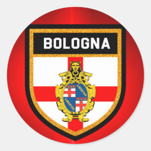 Bologna Flag Classic Round Sticker