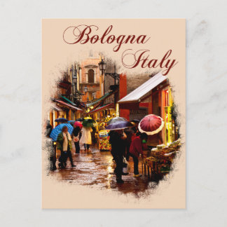 Bologna, Italy: Shopping in the Rain Postcard