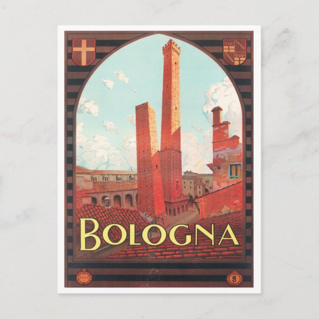 Bologna Italy vintage travel Postcard (Front)