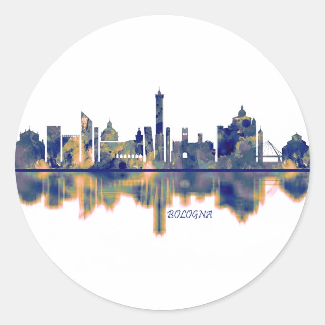 Bologna Skyline Classic Round Sticker (Front)