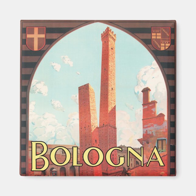 Bologne Italie voyage millésime Magnet (Devant)