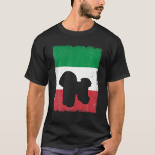 Bolognese Dog Italy Flag Italian Vintage Mom Dad T-Shirt
