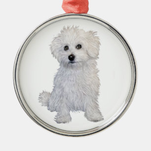 Bolognese Puppy Metal Ornament
