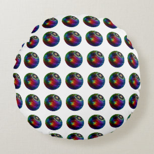 bols de pelouse teints en noué, Coussin Rond