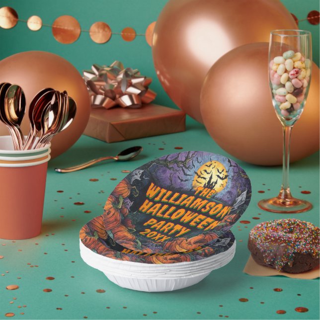 Bols En Carton Ajouter un nom Année Halloween (Multi)