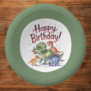 Bols En Carton Anniversaire d'un dinosaure amusant