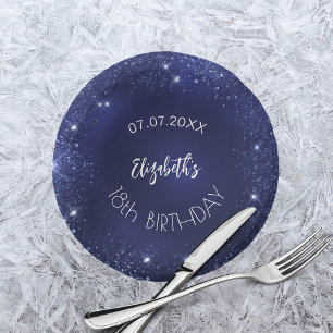 Bols En Carton Anniversaire marine bleu nom de la parties scintil