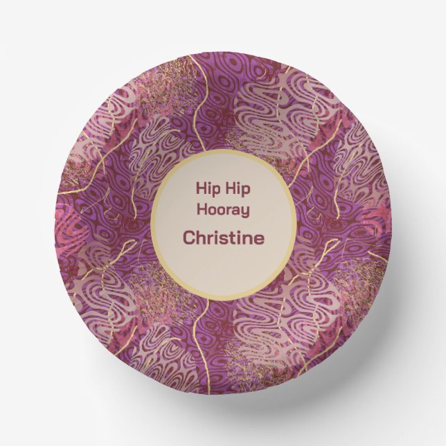 Bols En Carton Any Age Birthday Silhouette Stencil Art Pattern (Recto)