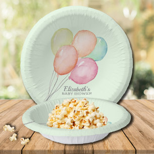 Bols En Carton Aquarelle Balloirs Baby shower Unisex