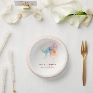 Bols En Carton Aquarelle colorée sous-marine méduse Mariage