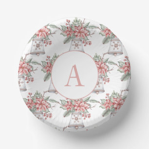 Bols En Carton Aquarelle Noël arrangement floral