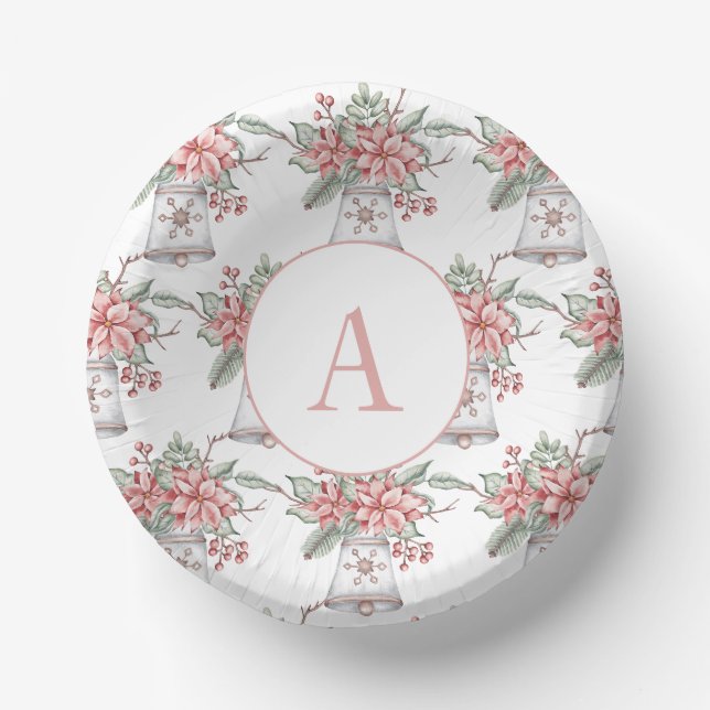 Bols En Carton Aquarelle Noël arrangement floral (Recto)
