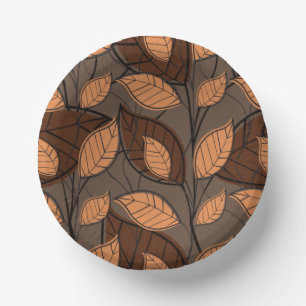 Bols En Carton Automne Feuilles Brown