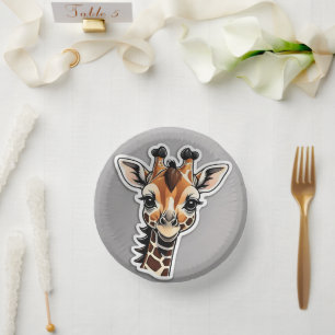Bols En Carton Baby Giraffe Grey
