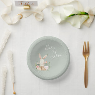 Bols En Carton Baby shower de script Sage Green Baby Love