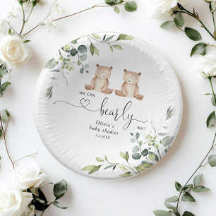 Bols En Carton Baby shower des ours jumeaux Eucalyptus