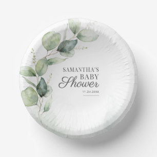 Bols En Carton Baby Shower Eucalyptus Botanique