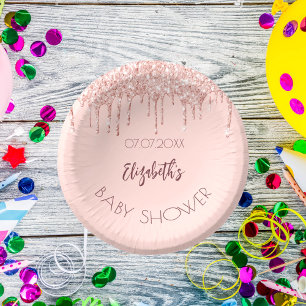 Bols En Carton Baby shower rose or parties scintillant drids nom
