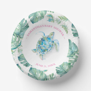 Bols En Carton Baby shower Tropical Beach Sea Turtle