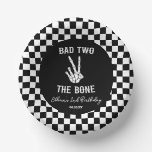 Bols En Carton Bad Two The Bone Skeleton 2e fête d'anniversaire