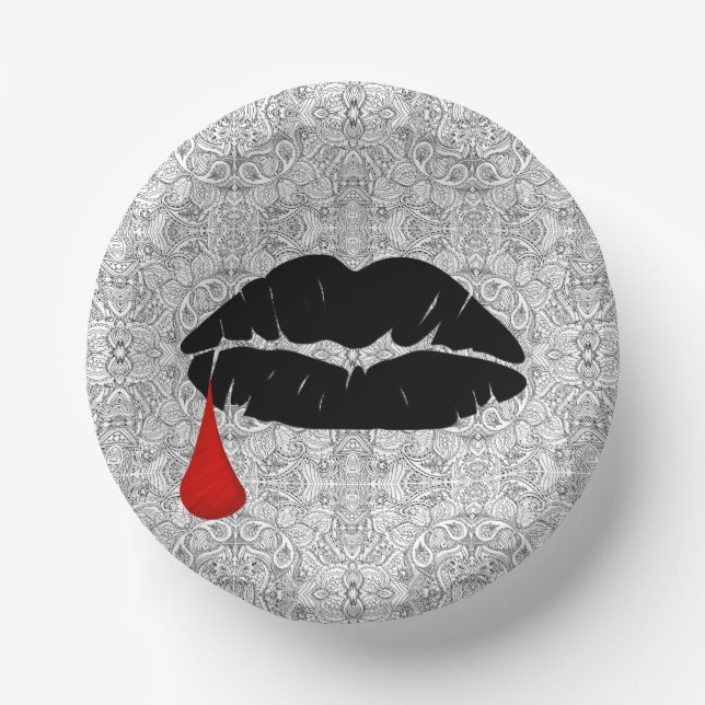 Bols En Carton Black Gothic Vampire Kiss Vamp  (Recto)